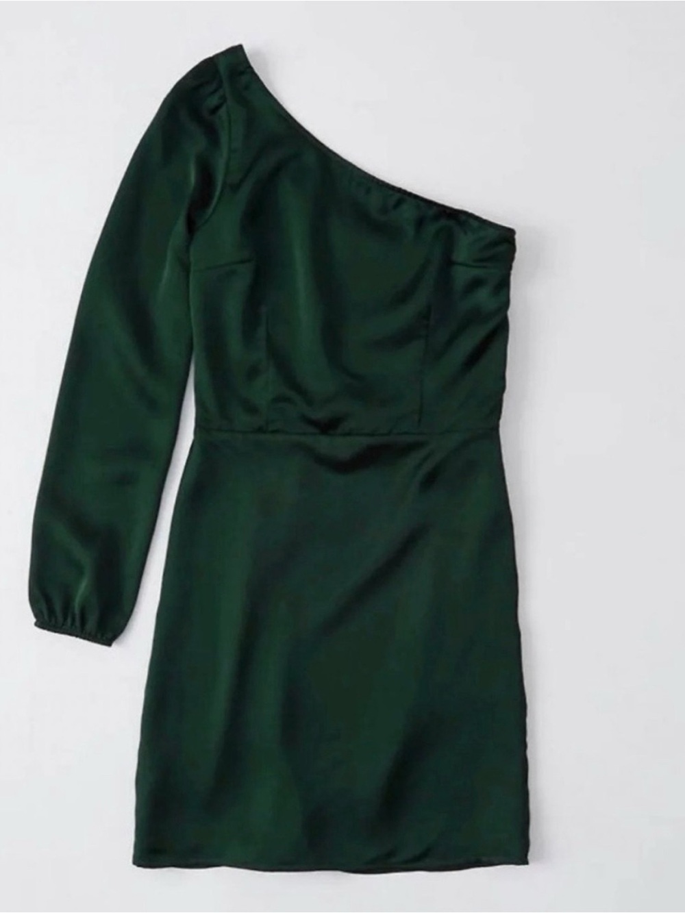 Abercrombie One-Shoulder Long-Sleeve Green Cocktail Dress